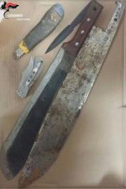 A spasso con machete, coltelli e liquido infiammabile: denunciato 52enne di Marina di Gioiosa
