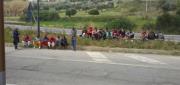 Amendolara, migranti in protesta (foto Ansa)