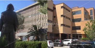In foto, a sinistra l’ospedale di Paola, a destra l’ospedale di Cetraro