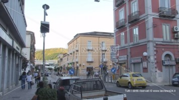Il varco della Ztl istituita su Via Piave a Cosenza