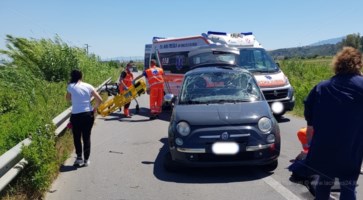La Fiat 500 coinvolta nell’incidente