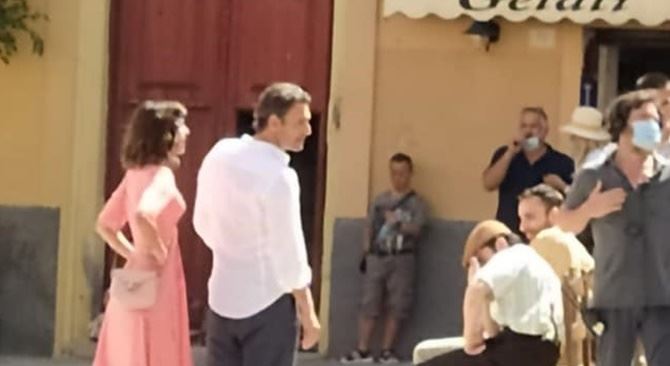 Raoul Bova durante le riprese del corto a Tropea (foto pagina Facebook Tropeaflash)
