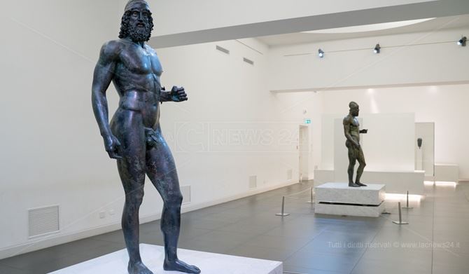 I bronzi di Riace esposti al museo di Reggio Calabria