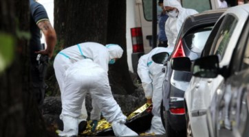 Il luogo dell’omicidio, foto ansa