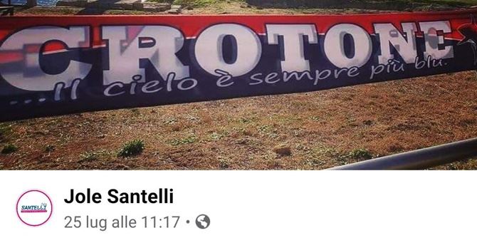 La foto postata dalla presidente Santelli il giorno della promozione in A del Crotone