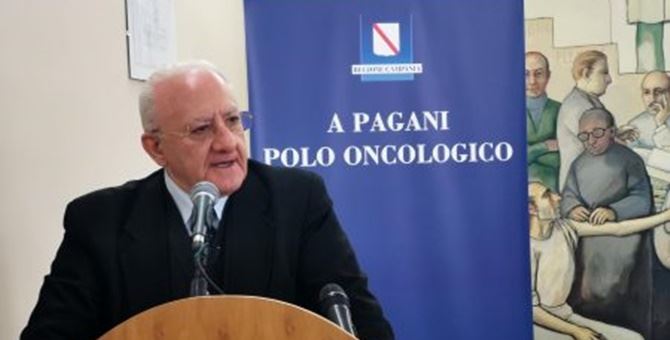 Il presidente della Regione Campania Vincenzo De Luca