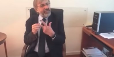 Giuseppe Zuccatelli in un frame del video ormai virale