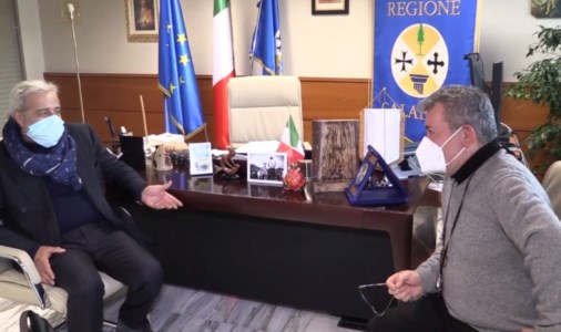 Il presidente facente funzioni della Calabria Nino Spirlì e il commissario della sanità Guido Longo