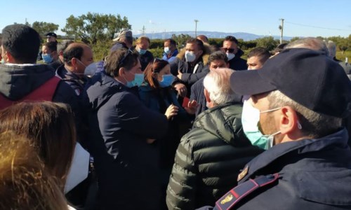 Il sindaco Vittimberga tra gli agricoltori in protesta