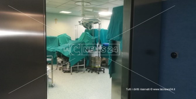 La sala operatoria dell’ospedale di Cetraro
