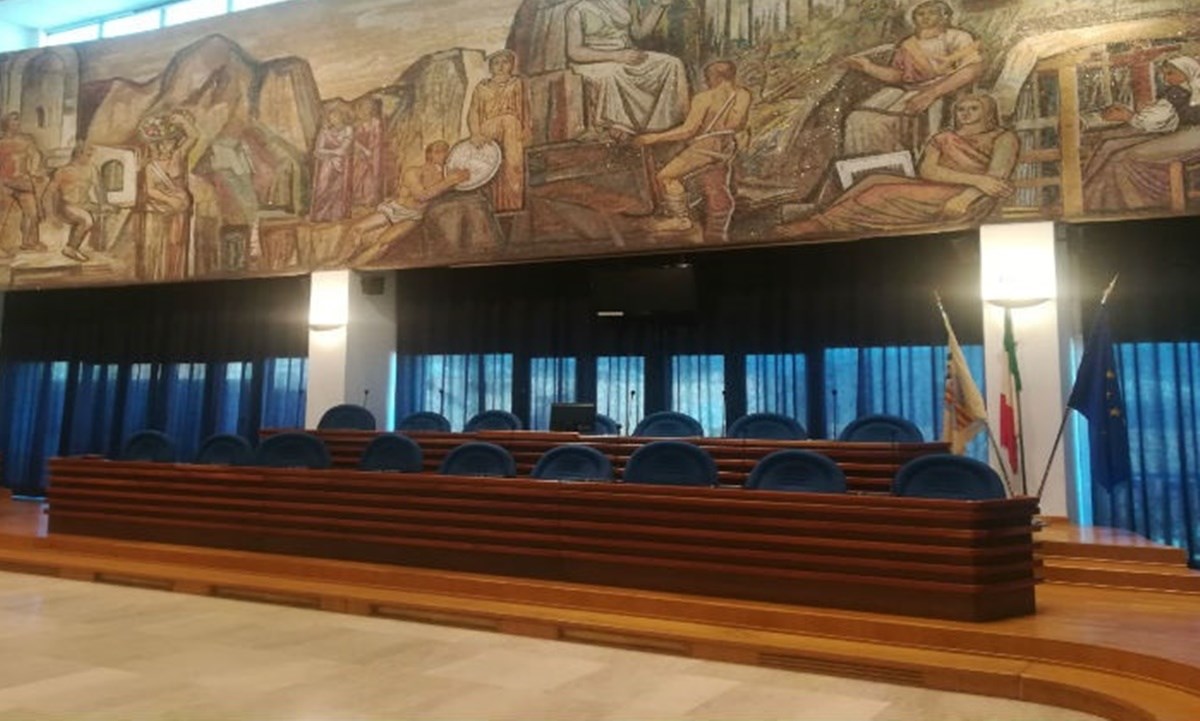 La sala del Consiglio provinciale di Catanzaro