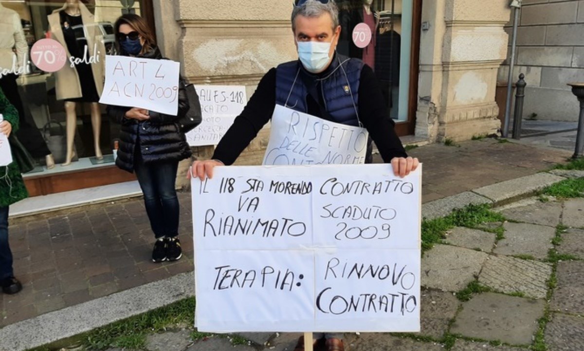 Protesta a Catanzaro, foto ansa