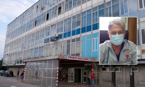 L’ospedale di Polistena; nel riquadro il dottore Amodeo
