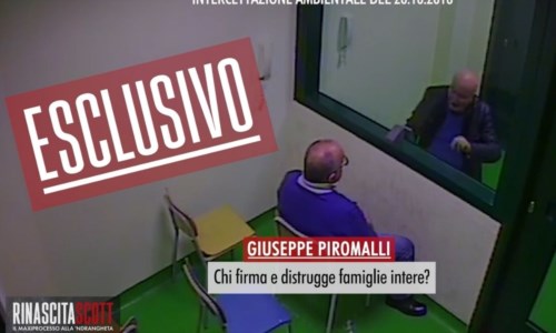 Il boss Piromalli in carcere durante un colloquio