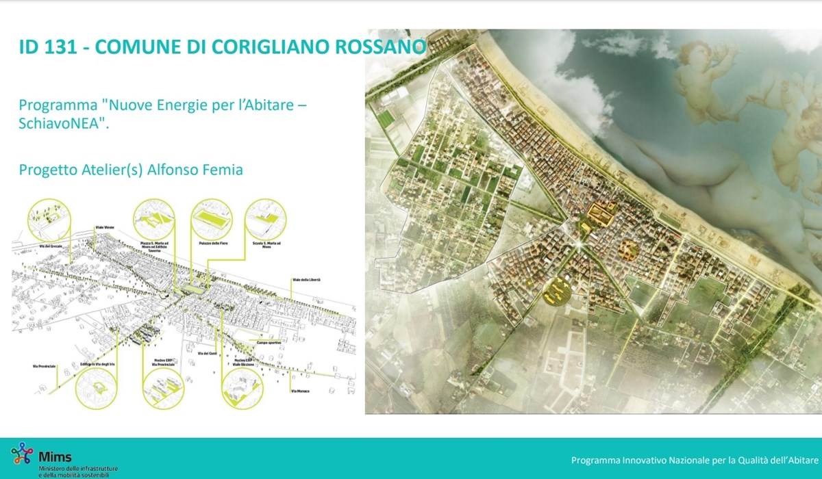 Uno dei progetti presentati dal comune di Corigliano-Rossano ammessi a finanziamento