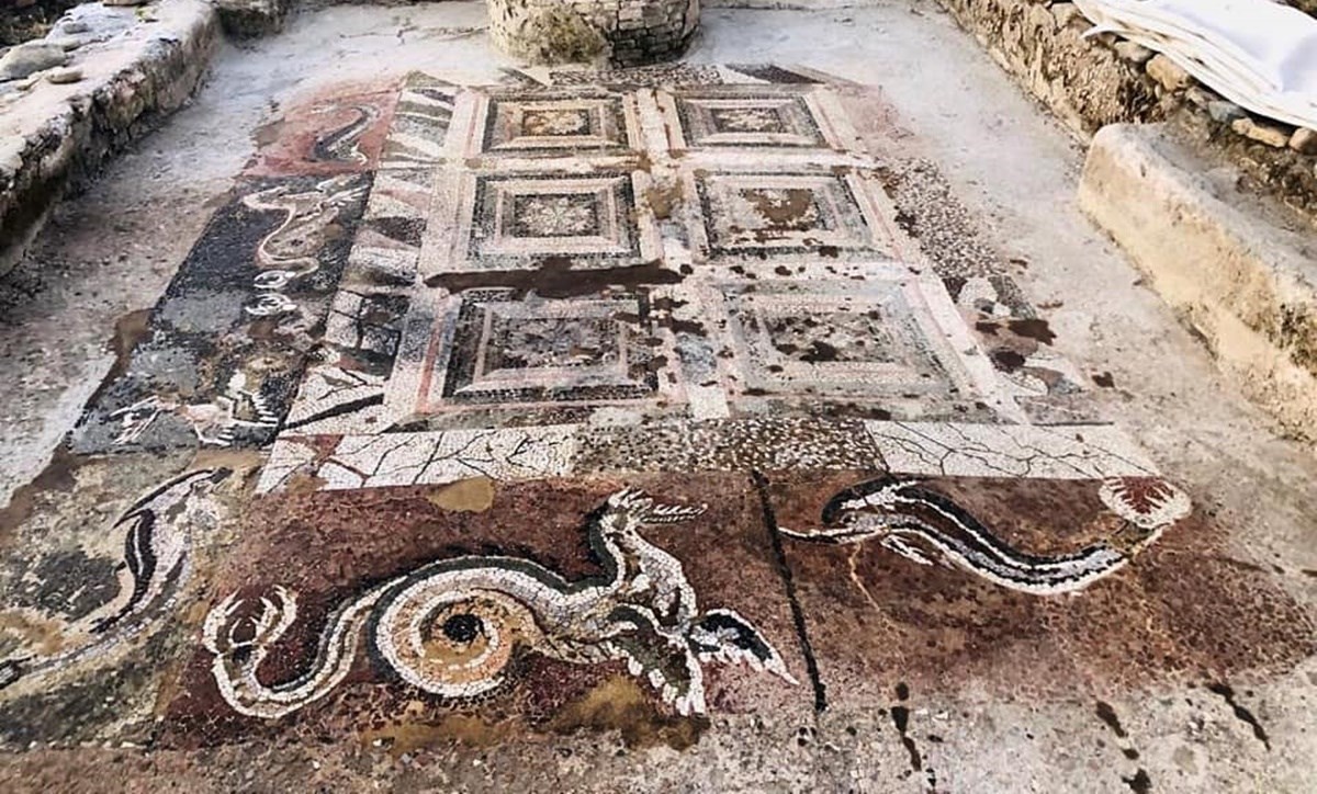 Il mosaico nel Parco dell’antica Kaulon