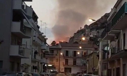 Calabria a fuocoIncendi, ancora fiamme nel Cosentino: brucia la collina di Amantea