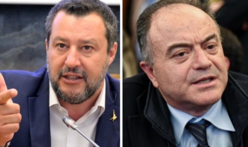 Il leader della Lega Matteo Salvini e il procuratore Nicola Gratteri, foto ansa