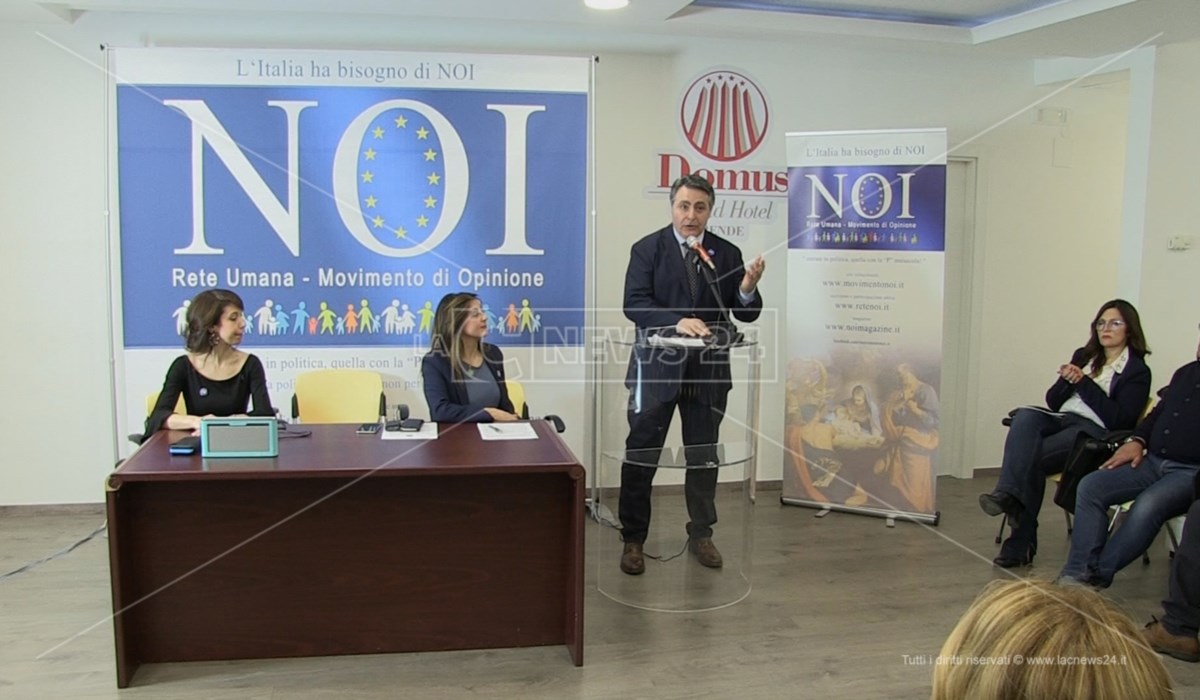 Fabio Gallo nel corso di una iniziativa politica del Movimento Noi