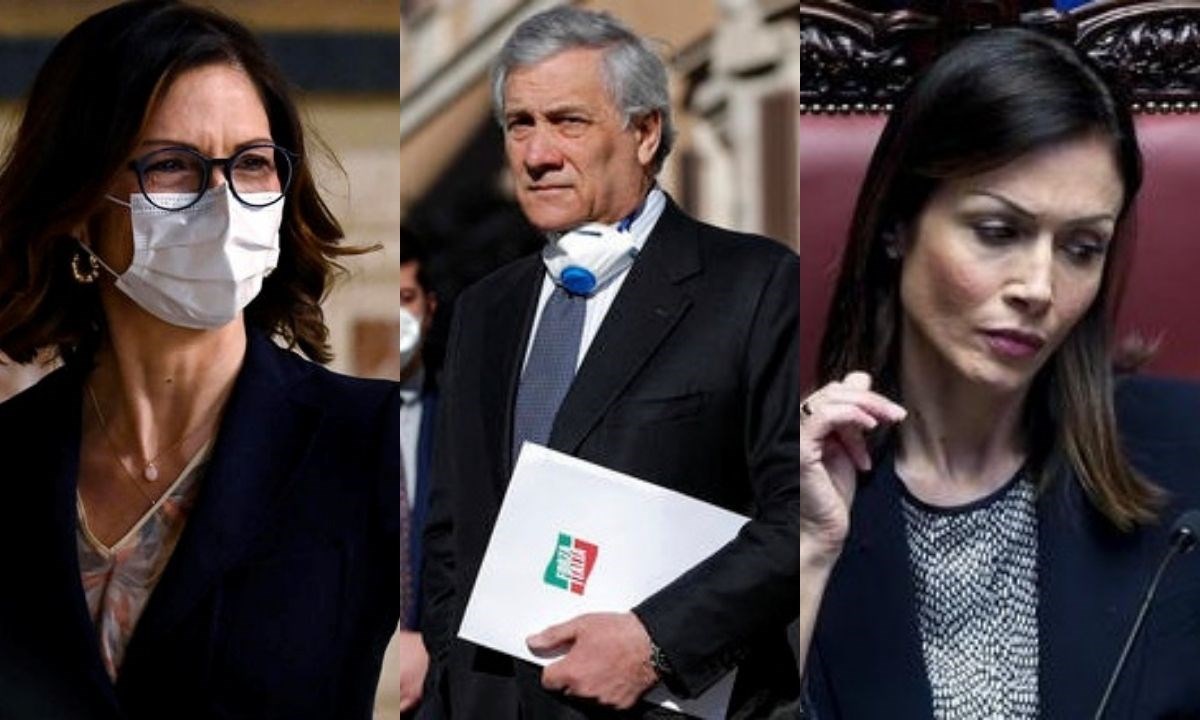 Fi: Gelmini, Tajani e Carfagna (foto ansa)