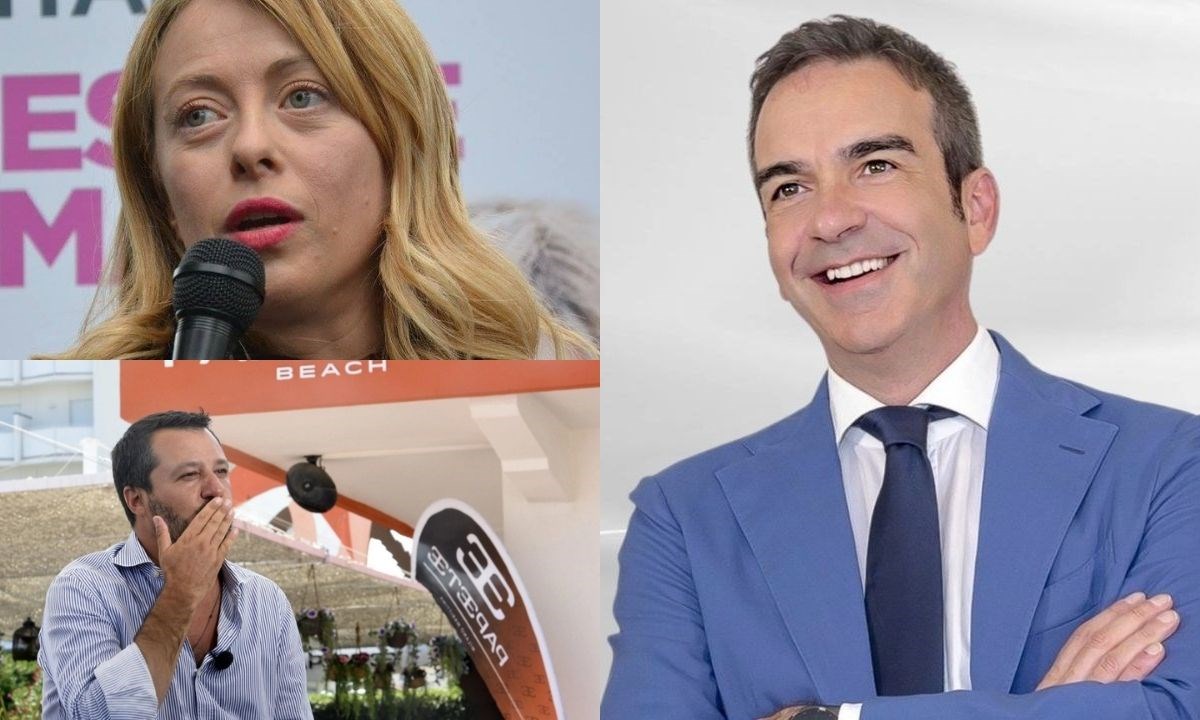 Giorgia Meloni, Matteo Salvini e Roberto Occhiuto