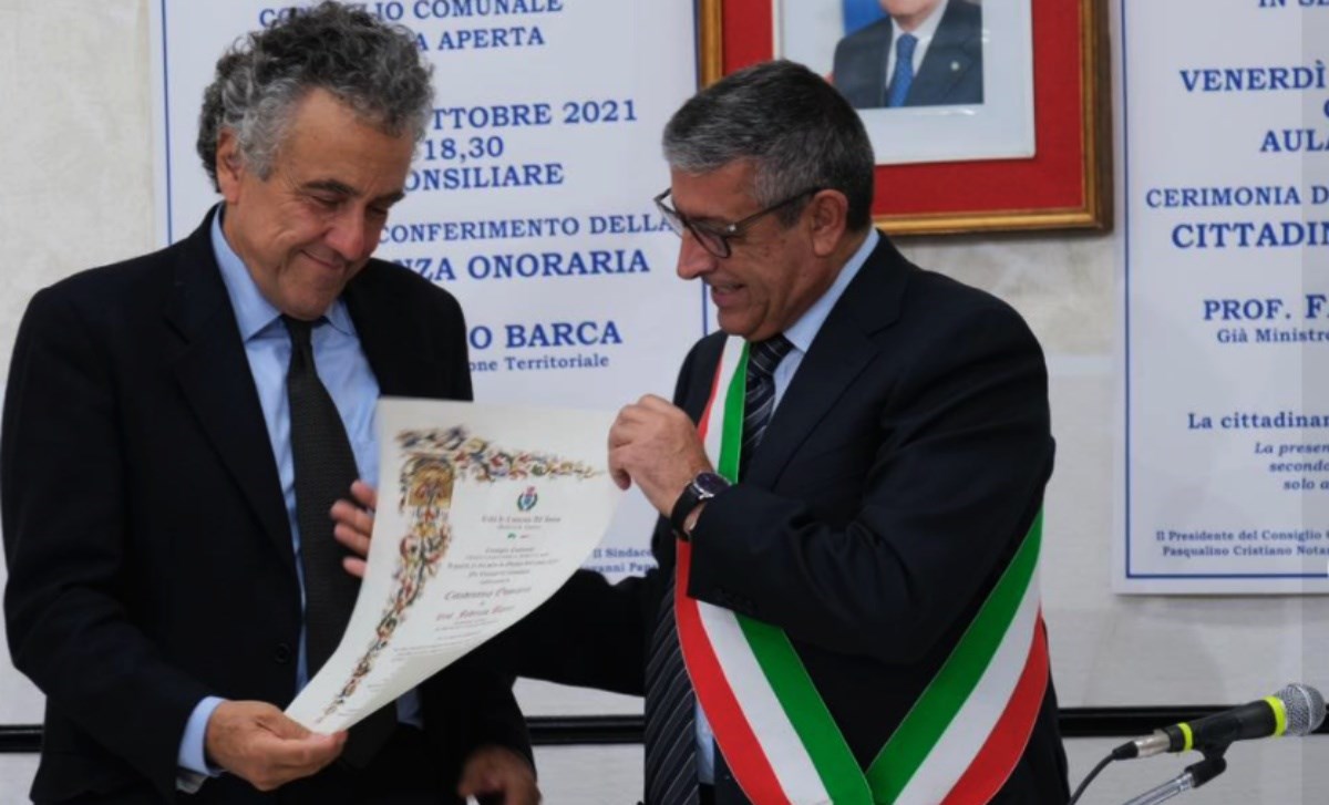 L’ex ministro Barca e il sindaco Papasso