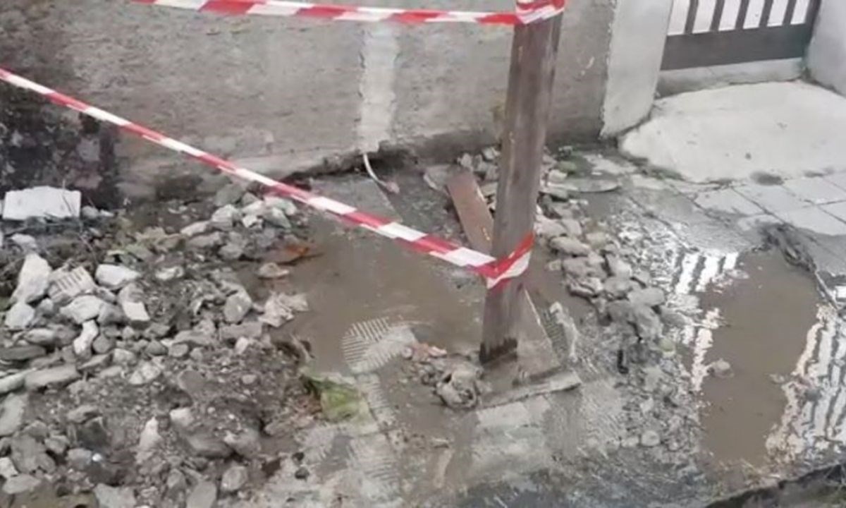 La perdita d’acqua nel quartiere Gebbione