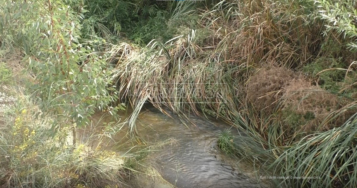 Foce del torrente Calopinace con vegetazione a Reggio Calabria