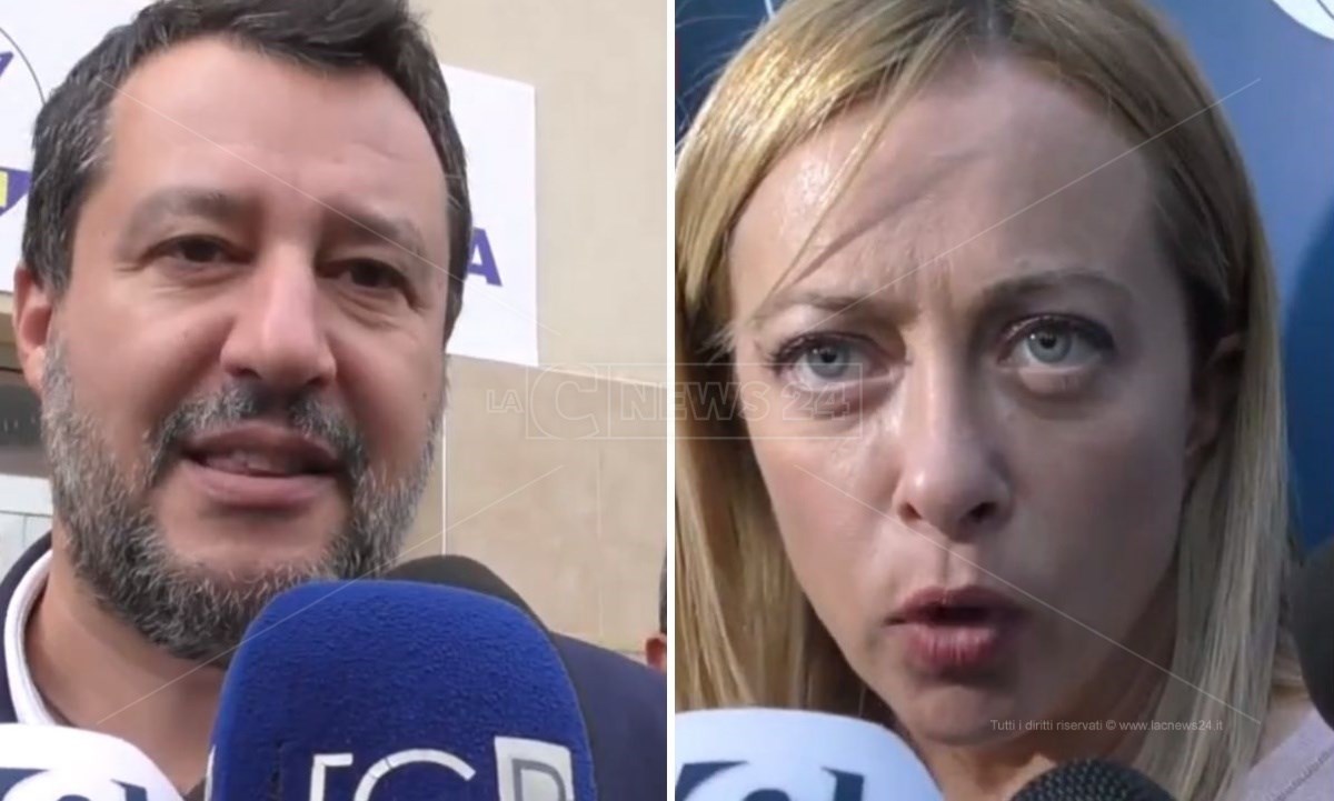 Matteo Salvini (Lega) e Giorgia Meloni (Fdi)
