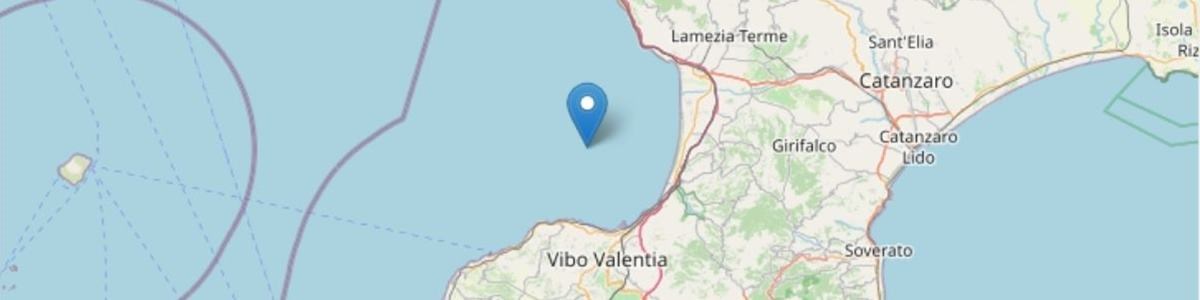 Terremoto in Calabria, epicentro in mare tra Lamezia e Vibo:  avvertito in tutta la regione