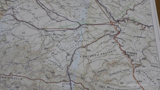 Il tracciato della strada Giffone-Dinami 