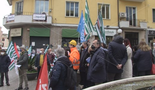 La protesta dello scorso marzo a Cosenza dei dipendenti Anpal e Itl