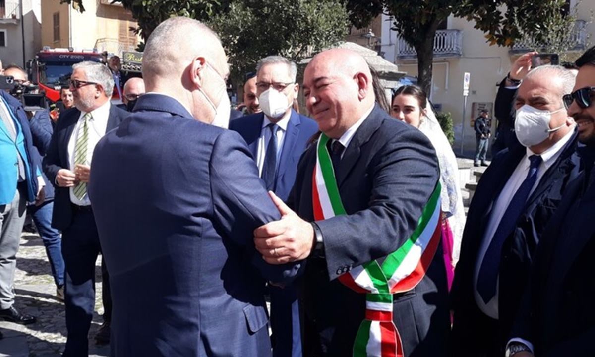 Il presidente dell’Albania accolto dal sindaco di Civita