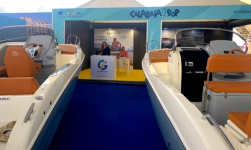 Parte dello stand Regione Calabria al Salone nautico di Genova 2020