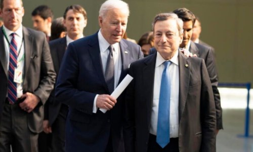 Joe Biden e Mario Draghi (foto Ansa)