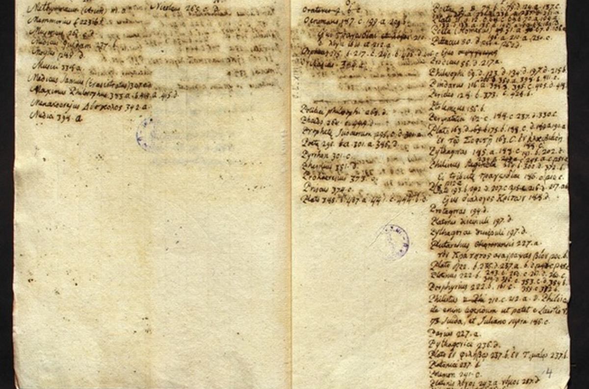 Il manoscritto ritrovato (foto ansa)