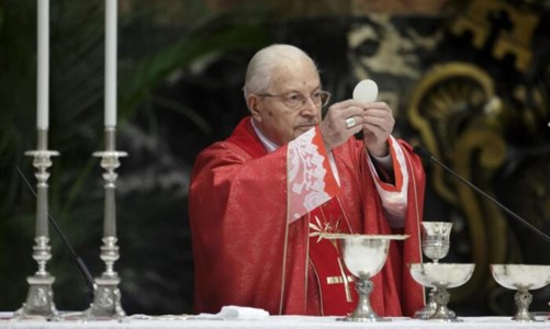 Il cardinale Angelo Sodano (ansa)