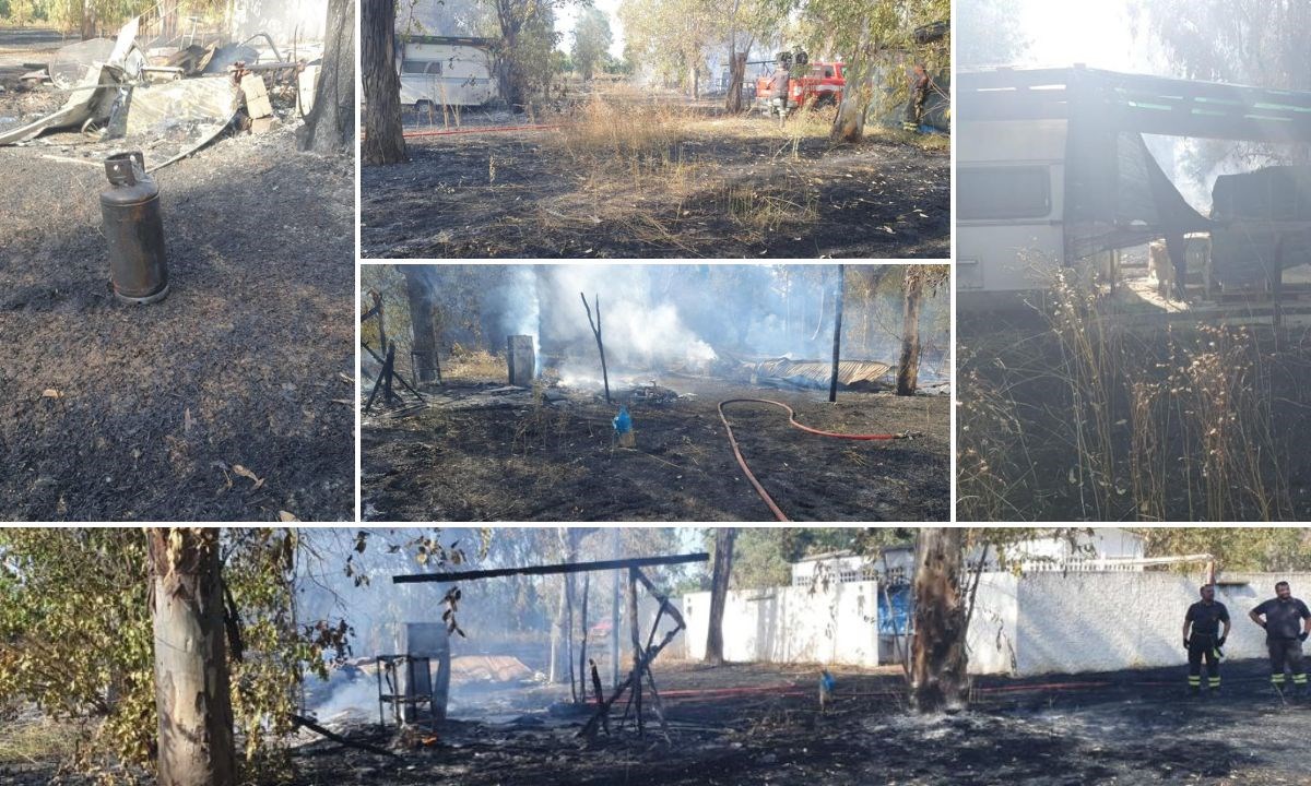 Incendio in un camping a Corigliano Rossano