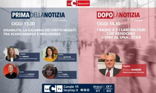 I format di LaCLa Calabria dei diritti negati e l’Unical all’avanguardia tra i temi dell’informazione live di LaC News24