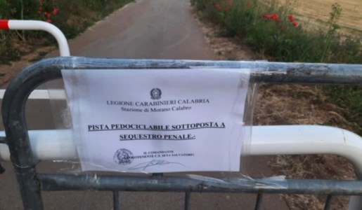 Il tratto della pista ciclabile Morano-Campotenese sequestrato