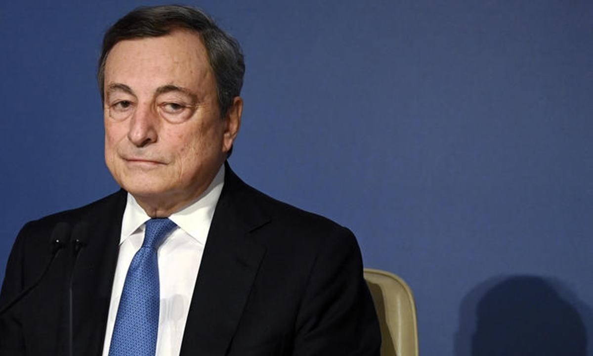 Il premier Draghi, foto ansa