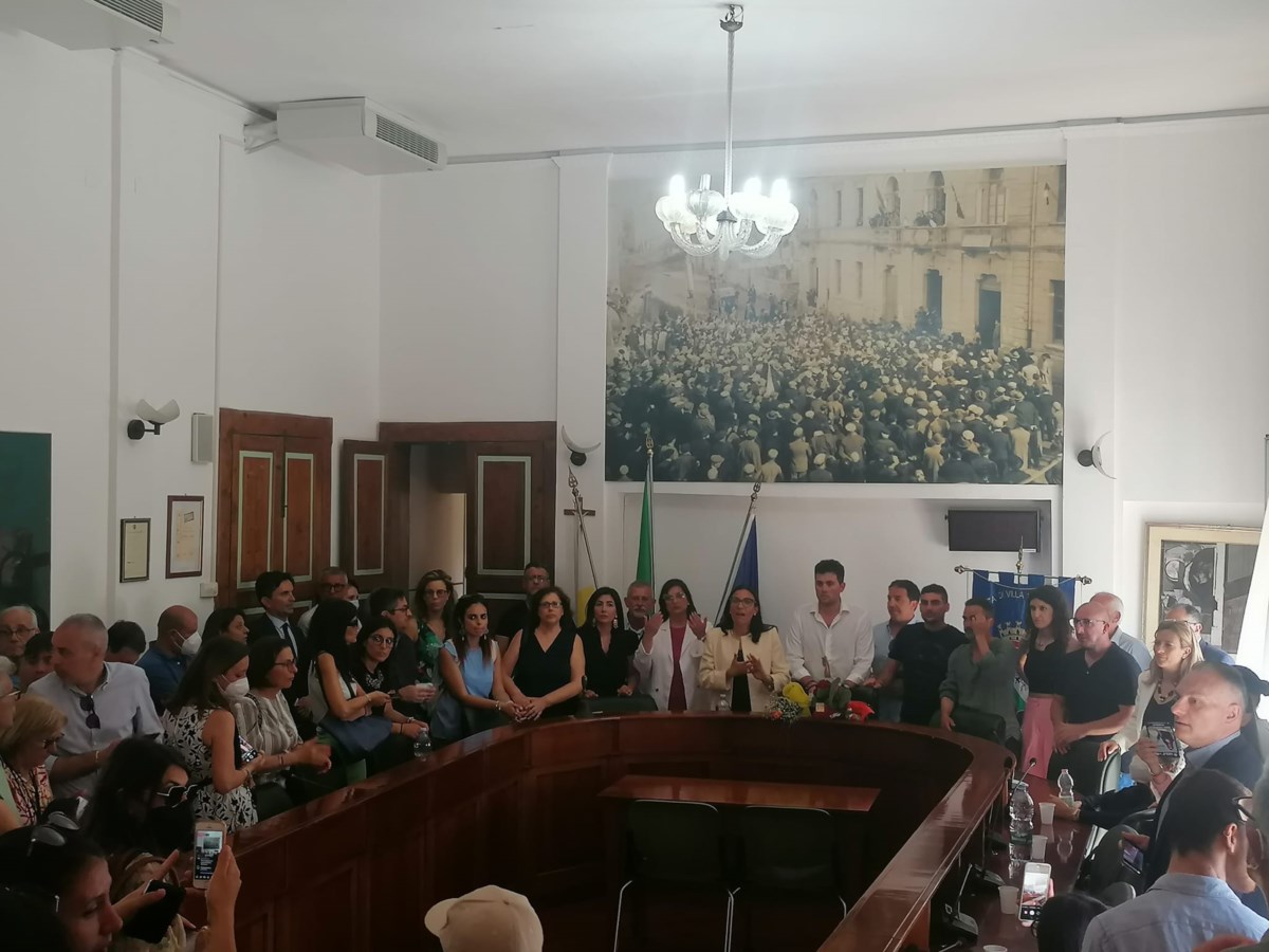 La proclamazione del neo sindaco Giusy Caminiti a Palazzo San Giovanni