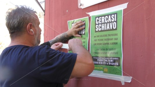 La denuncia“Cercasi schiavo”, la provocazione dell’Usb: «Basta sfruttare i lavoratori, alcuni sono anche minacciati dai datori»