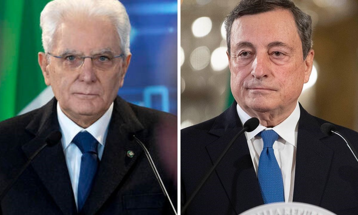 Da sinistra: Sergio Mattarella e Mario Draghi
