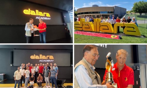 Il riconoscimentoLa scuderia Ferrari club di Catanzaro consegna all’ingegnere Dallara il Premio alla carriera