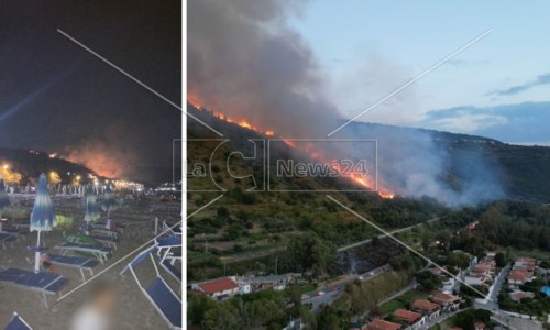 Fiamme nel ViboneseVasto incendio devasta le colline tra Zambrone e Parghelia