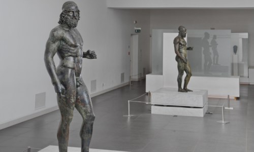 I Bronzi di Riace esposti al Museo archeologico fi Reggio