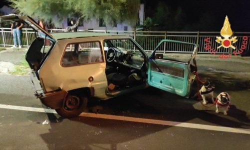 La Fiat Panda coinvolta nell’incidente