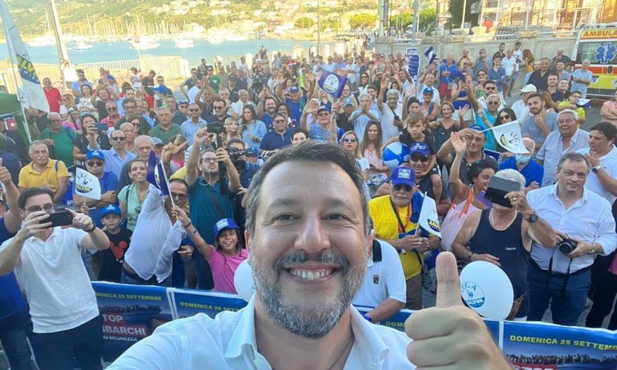 Salvini a Vibo Marina (foto social)