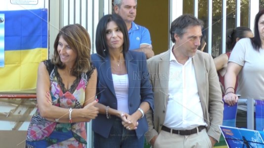 Maria Riccio, Giusi Princi e Nicola Fiorita questa mattina a Catanzaro